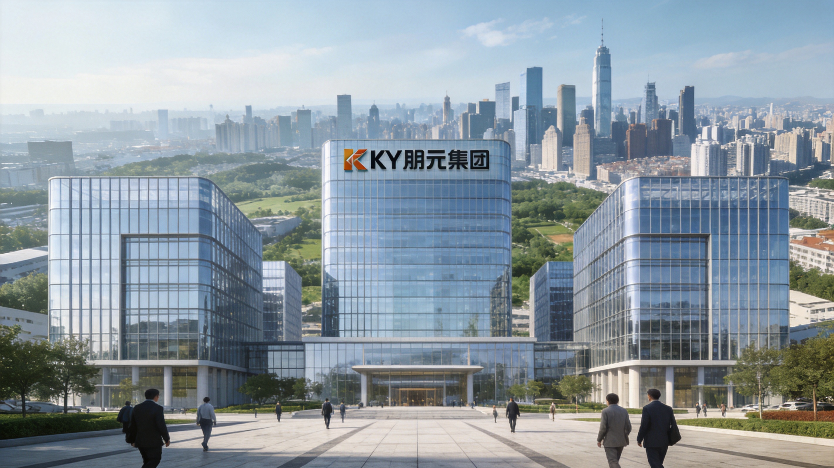 KY开元集团现代化办公环境与城市发展全景